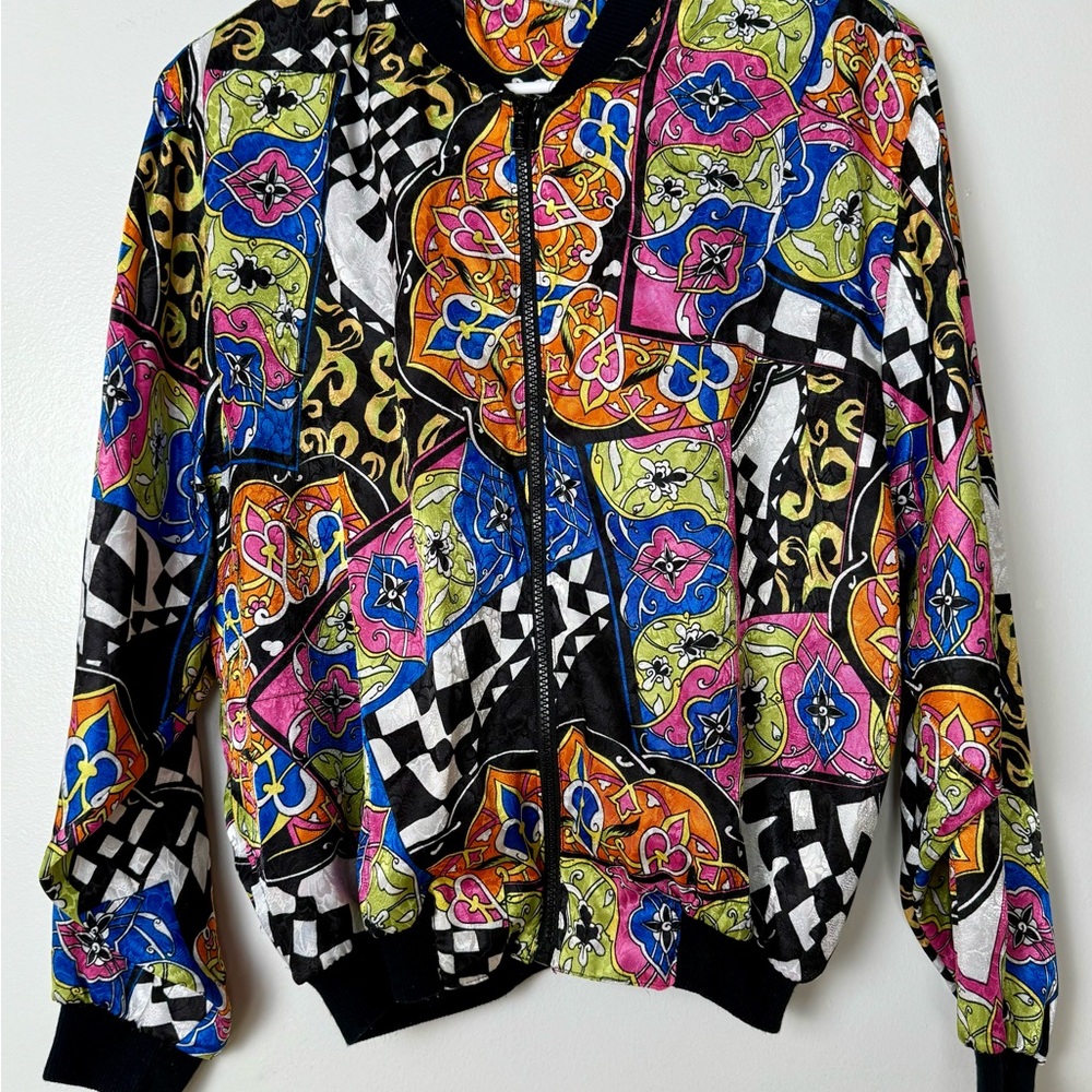 Colorful Patterned Women's Jacket - Picture 2 of 6